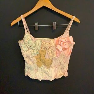 Moschino Ribbed Corset W/ Bows